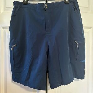 Reel Life Men's Blue Hybrid Cargo Fishing Shorts Size L